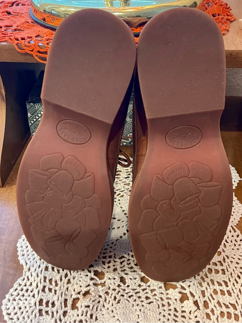 Kork-Ease Tan Leather Fringe Platform Oxfords - Picture 10 of 11